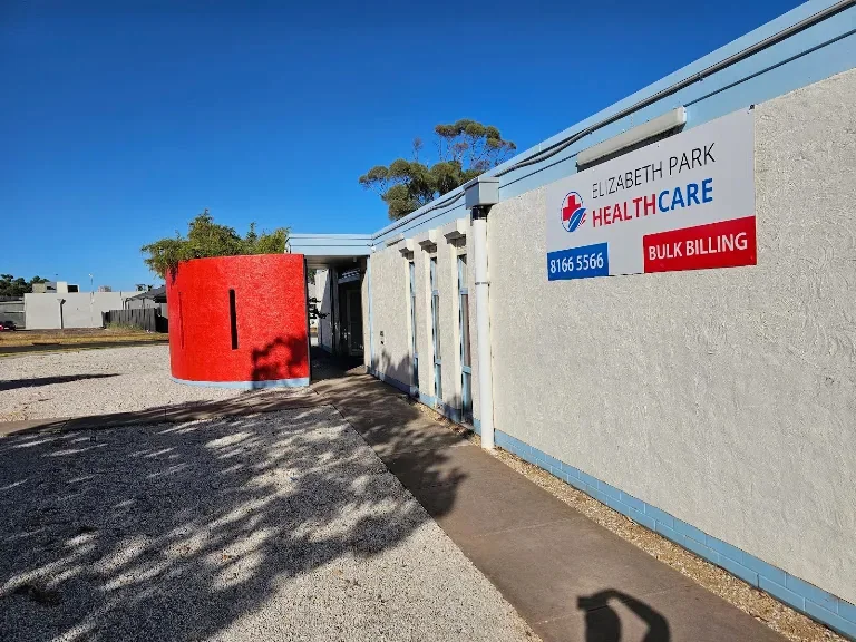 Exterior entrance and Elizabeth Park Healthcare signage at 1 Gould Rd